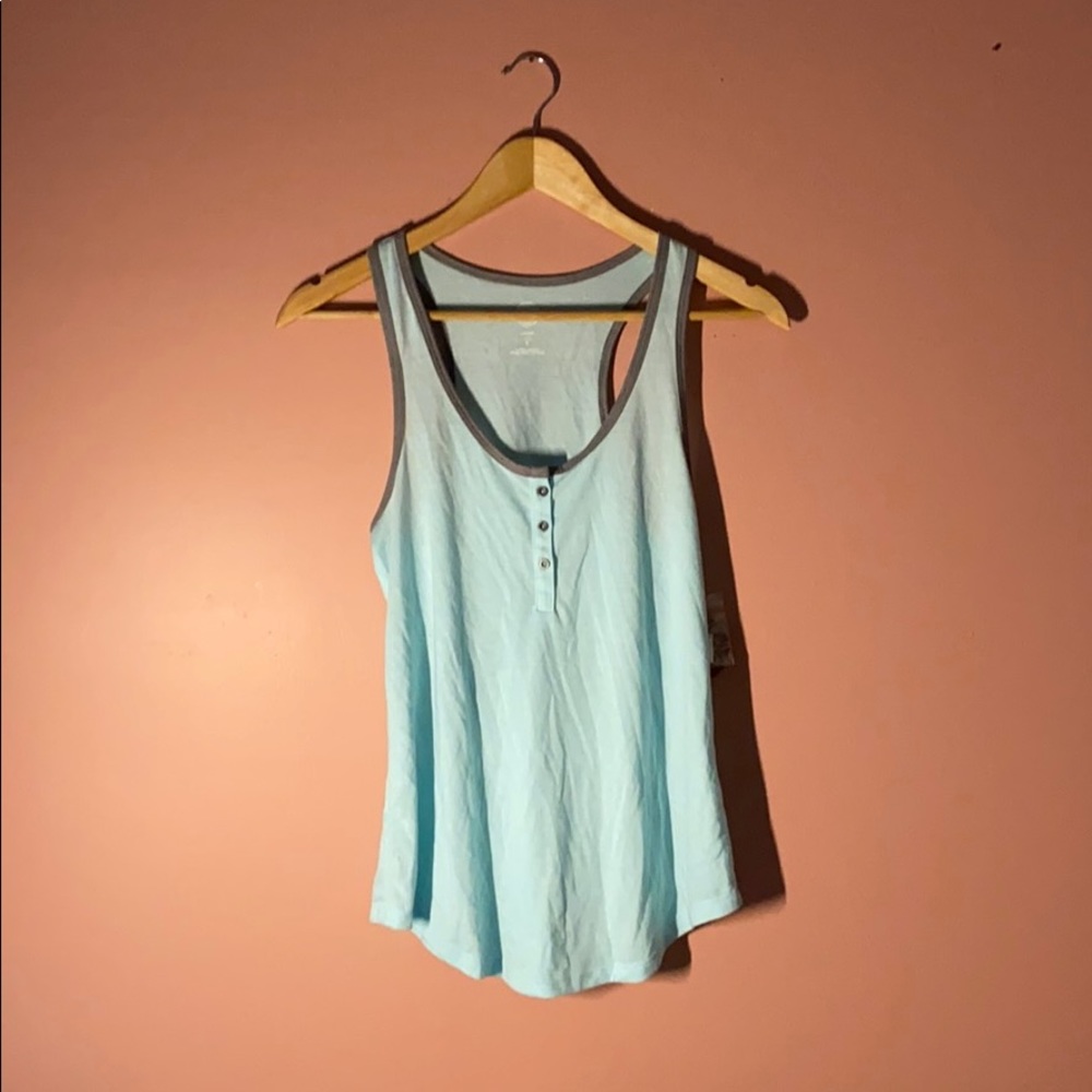 Blue and gray tank top